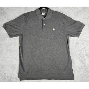 Brooks‎ Brothers Mens XL Slim Performance Polo Cotton Short Sleeve Solid Grey